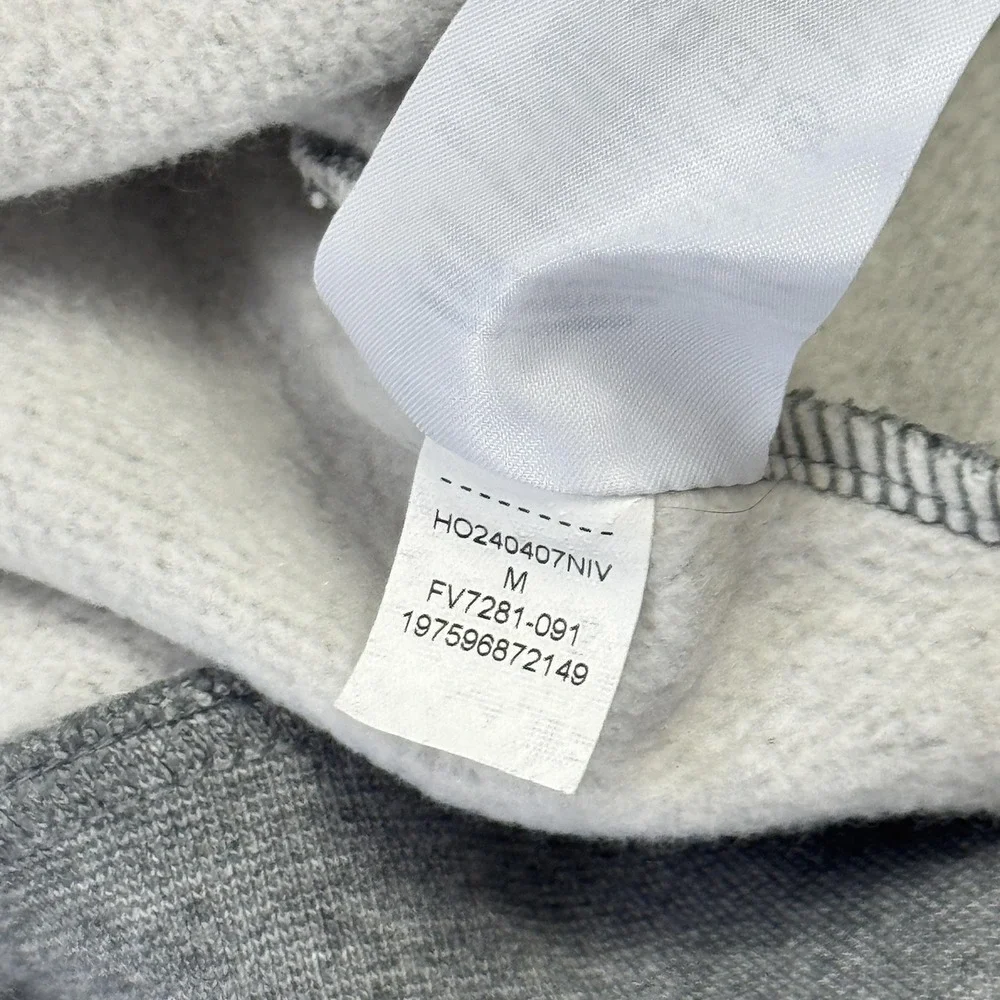Nike Air Jordan Fleece Hoodie Sweatshirt Men M Gray Pullover Jumpman Heavyweight